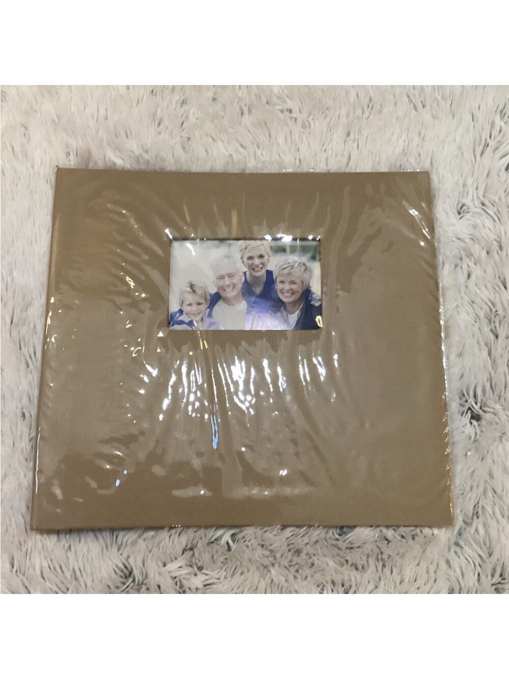 Unbranded scrapbook never used tan with a spot for photo on cover